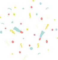 hand- getrokken verjaardag confetti illustratie vector