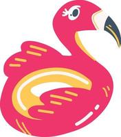 vrolijk flamingo vlotter zomer vakantie illustratie vector