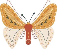 schattig boho vlinder hand- getrokken boho illustratie vector
