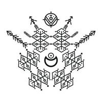 reeks van tribal stijl ornamenten en pijlen. vector