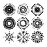 tribal mandala set. vector