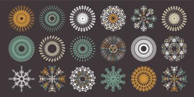 tribal mandala set. vector