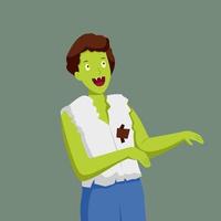 halloween zombie karakter ontwerp illustratie vector