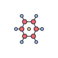 molecuul vector concept chemie gekleurde creatief icoon