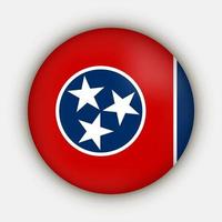 Tennessee staat vlag. vector illustratie.