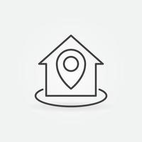 huis of huis plaats lineair vector concept icoon