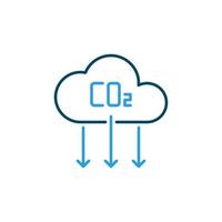 koolstof dioxide co2 wolk vector concept modern icoon