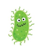 bacterie met emotie vector