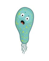 bacterie met emotie vector