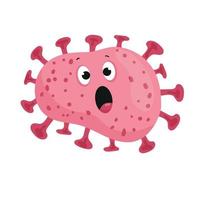 bacterie met emotie vector