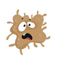 bacterie met emotie vector