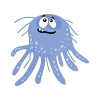 bacterie met emotie vector