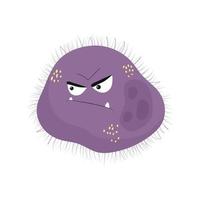 bacterie met emotie vector