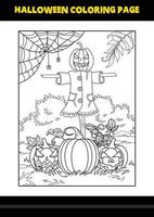 halloween kleur bladzijde voor kinderen. lijn kunst kleur bladzijde ontwerp voor kinderen. vector