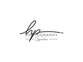 brief hp handtekening logo sjabloon vector