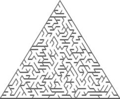 vectortextuur met een grijs driehoekig 3d doolhof, spel. vector