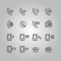 doodled telefoon symbolen vector