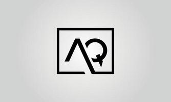 aq logo ontwerp. eerste aq brief logo icoon ontwerp vrij vector sjabloon.