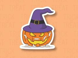 halloween tekening sticker ontwerpen voor halloween decoraties vector
