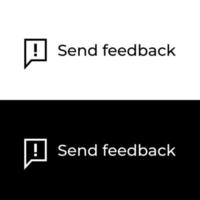 sturen terugkoppeling menu icoon vector in clip art stijl