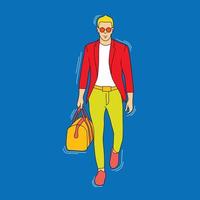 vector illustratie van Mens stijl jurk en houding