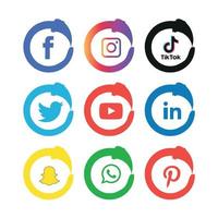sociale media pictogrammen instellen logo vector illustrator