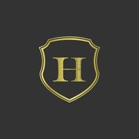 initialen h elegant goud logo vector