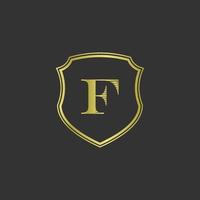 initialen f elegant goud logo vector