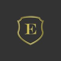 initialen e elegant goud logo vector