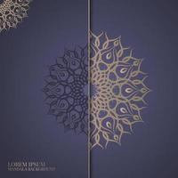 luxe achtergrond, met gouden mandala-decoratie vector