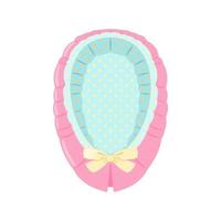 kinderen roze cocon icoon voor pasgeboren baby's in vlak stijl geïsoleerd Aan wit achtergrond. vector illustratie.