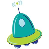 cartoon ufo-illustratie vector