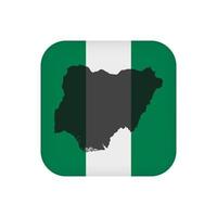 vlag van nigeria, officiële kleuren. vectorillustratie. vector