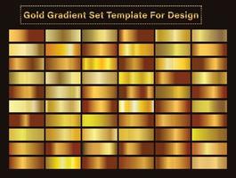 gouden verloop, patroon of sjabloon. reeks van kleuren voor ontwerp, verzameling van hoog kwaliteit gradiënten.metallic goud textuur, glimmend achtergrond.pure metaal. vector