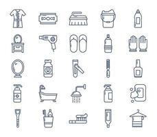 badkamer accessoires icoon reeks vector