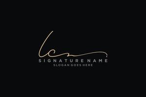 eerste ic brief handtekening logo sjabloon elegant ontwerp logo teken symbool sjabloon vector icoon