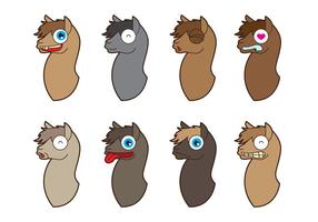 Gratis Alpaca Emoticon Icon Vector