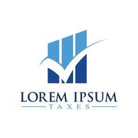 belasting accounting ontwerp logo sjabloon vector