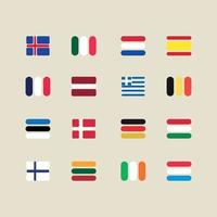 origineel Europa vlaggen vector