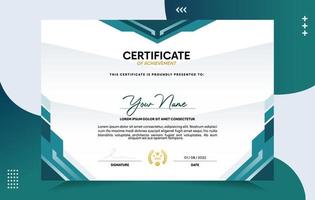 modern van prestatie certificaat sjabloon vector