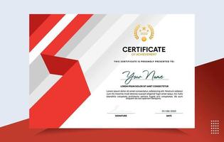 modern van prestatie certificaat sjabloon vector