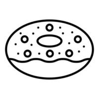 donut icoon stijl vector