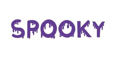 spookachtig belettering ontwerp. vakantie schoonschrift voor halloween poster, banier, groet kaart, uitnodiging vector