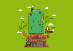 Gratis Tree House Vector