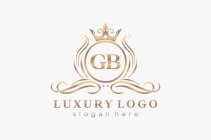 eerste nl brief Koninklijk luxe logo sjabloon in vector kunst voor restaurant, royalty, boetiek, cafe, hotel, heraldisch, sieraden, mode en andere vector illustratie.