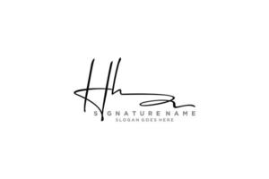 eerste hh brief handtekening logo sjabloon elegant ontwerp logo teken symbool sjabloon vector icoon