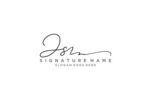 eerste js brief handtekening logo sjabloon elegant ontwerp logo teken symbool sjabloon vector icoon