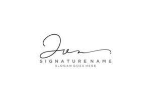 eerste jv brief handtekening logo sjabloon elegant ontwerp logo teken symbool sjabloon vector icoon