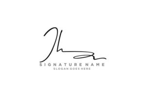 eerste ih brief handtekening logo sjabloon elegant ontwerp logo teken symbool sjabloon vector icoon