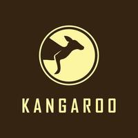 kangoeroe logo vector met leuze sjabloon